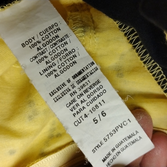 Beautiful Teen/Ladies Yellow/ Black Flower Sundress sz 5 / 6 By Xoxo - Picture 11 of 11